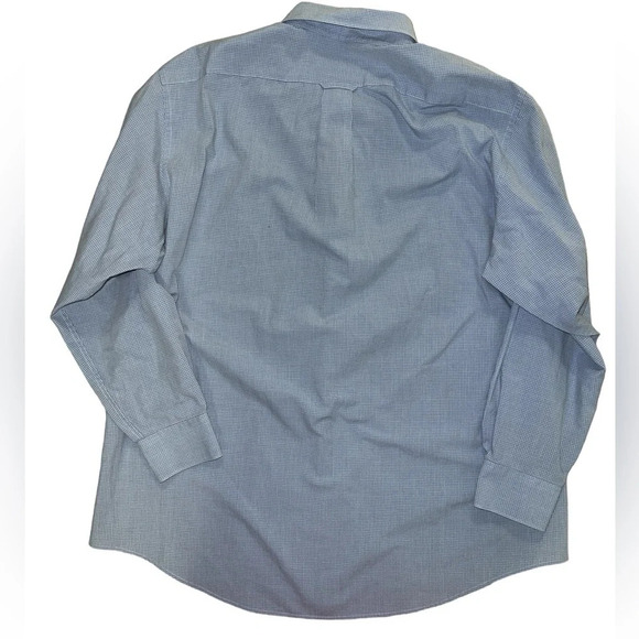 Dockers Long Sleeve Button Down Oxford Blue Checked Shirt - Picture 2 of 7